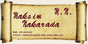 Maksim Nakarada vizit kartica